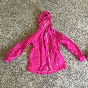 L. L. Bean pink rain jacket!
